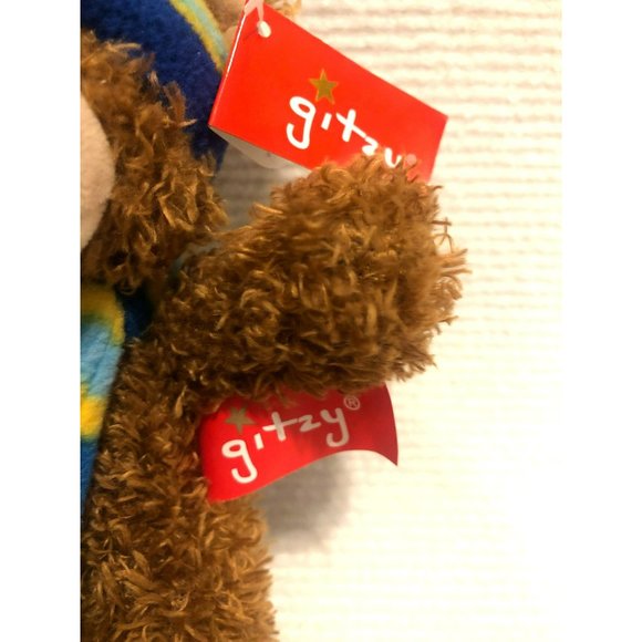 Gitzy Bear, Plush Brown Teddy Bear with Hat and Scarf, NWT - Picture 2 of 3